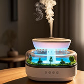 Raindrop Forest Aroma Diffuser with White Noise & RGB Light