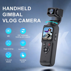 4K Smart Vlog Camera with AI Tracking & Handheld Gimbal