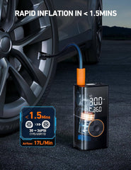 Cordless Tyre Inflator for Car & Bike with 4000mAh Battery