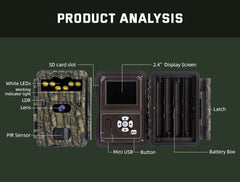 4K Trail Camera with White Flash (Model T8 White Flash)