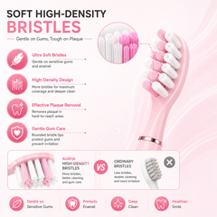 AUSHA Electric Toothbrush for Adults -5 Modes & 3 Brush Heads