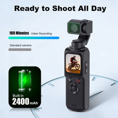 4K Smart Vlog Camera with AI Tracking & Handheld Gimbal