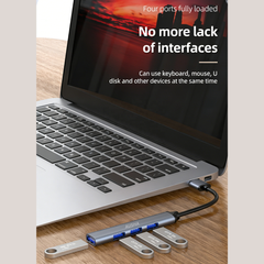 Type-C to 4 Port USB Hub