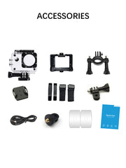 4k Action Camera 30fps With Wifi, Accessories