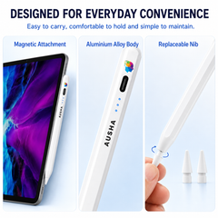 AUSHA Stylus Pencil compatible with iPad with Palm Rejection