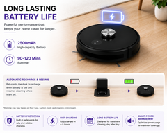 AUSHA Smart Robot Vacuum Cleaner & Mop with LiDAR Navigation