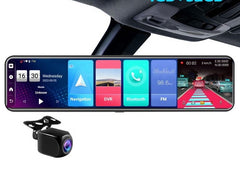 12 Inch Touch Screen Mirror Android Car Dual Dash Camera (Front & Rear)