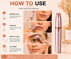 AUSHA USB Rechargeable Eyebrow Trimmer for Women