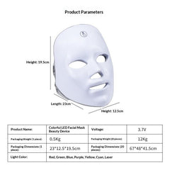 AUSHA 7 Color LED Light Therapy Facial Mask