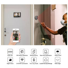 Wireless WiFi Smart Video Doorbell with Display Screen
