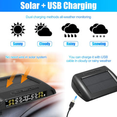 TPMS with 6 External Sensors for Trucks, Cars