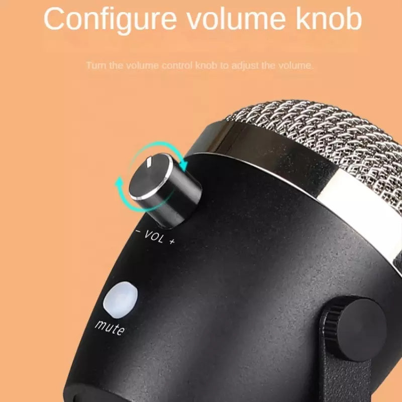 USB Condenser Microphone Intelligent Noise Reduction