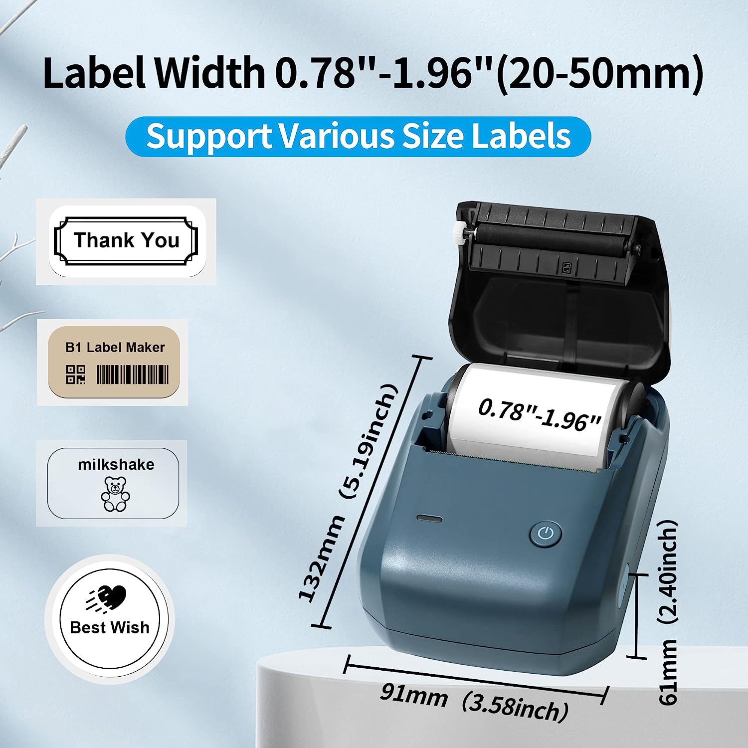 B1 Bluetooth Label Inkless Printer- 2 Inch