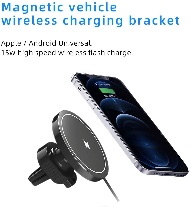 Magnetic 15W Wireless Car Charger Mount