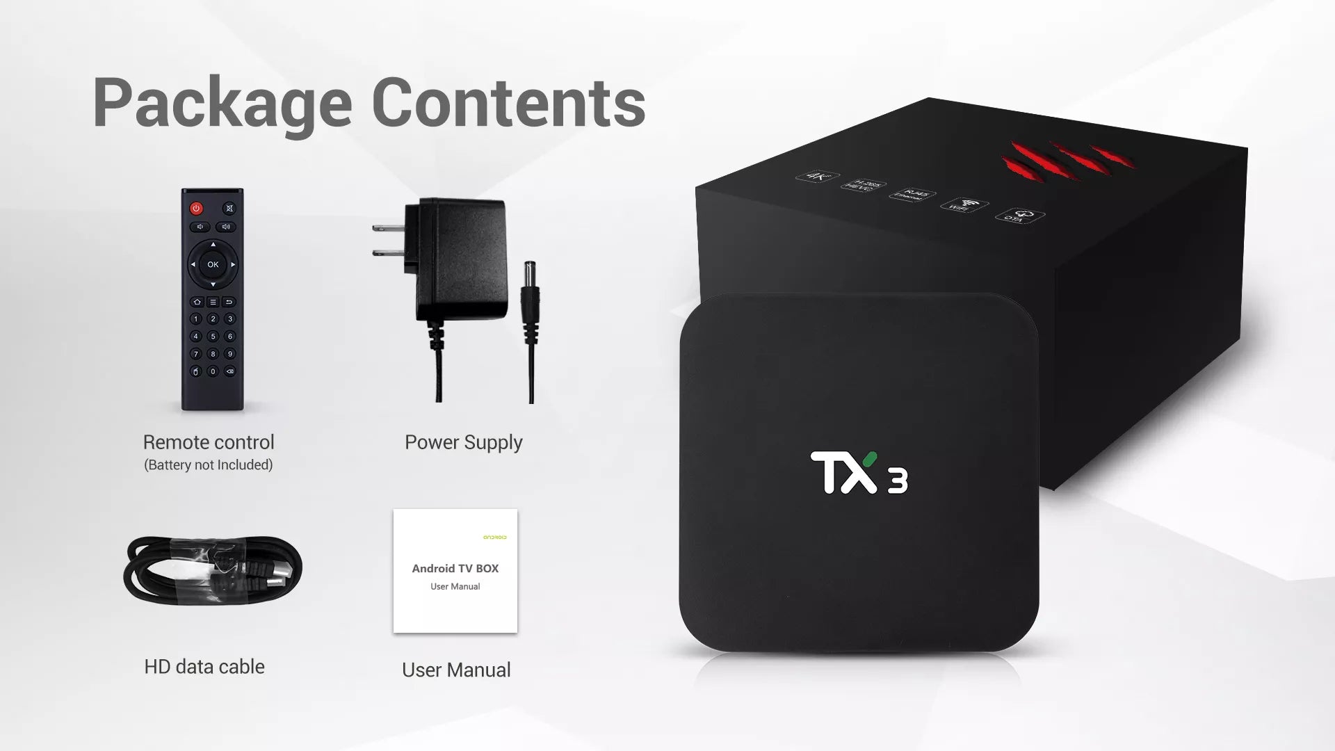 TX3 Android Box with Bluetooth, 4GB/64GB, Dual WIfi