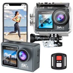 5k Action Camera with 30fps with EIS , Wifi, Dual Screen