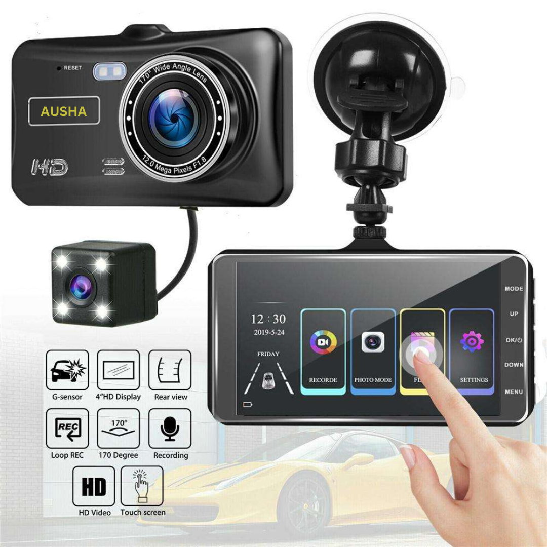 Full HD Dash Cam Dual Camera (Front Rear) inch Touch Screen