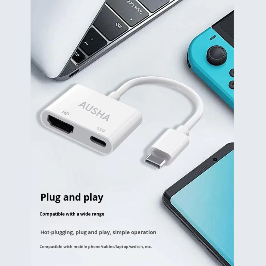 USB Type C to HDMI 4K with 100W PD Charging