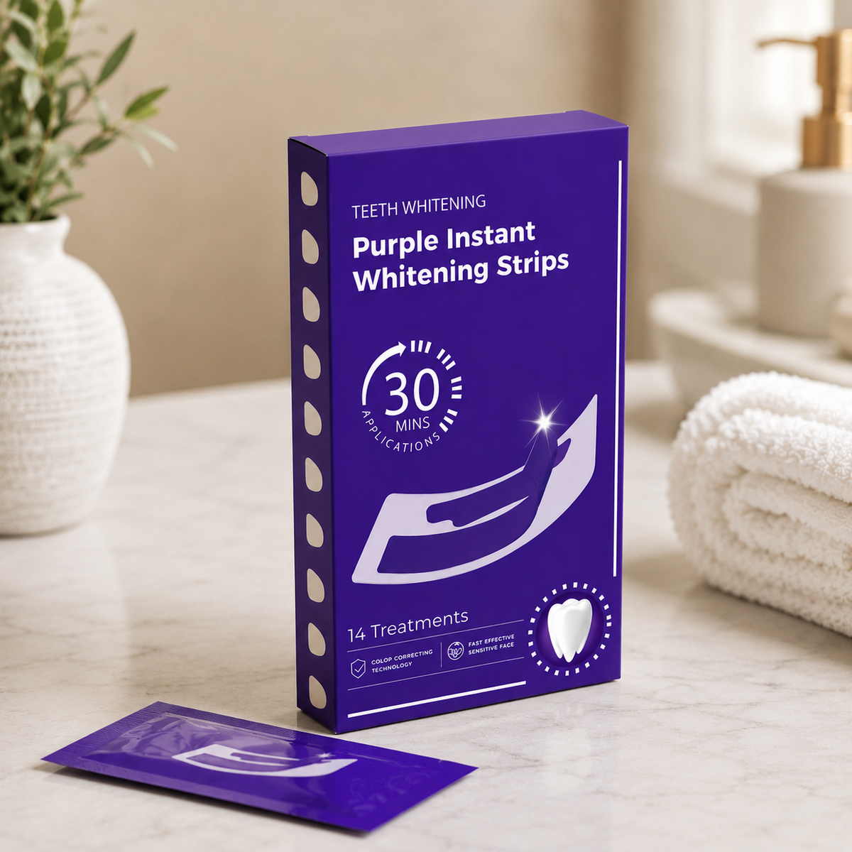 Purple Teeth Whitening Strips