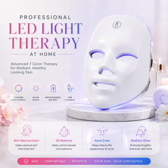 AUSHA 7 Color LED Light Therapy Facial Mask