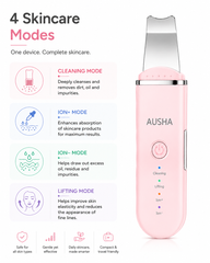AUSHA Ultrasonic Skin Cleansing & Lifting Face Scrubber