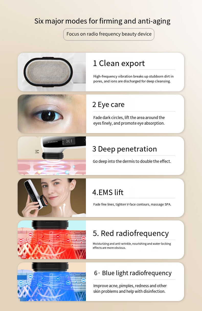 RF EMS LED Facial Beauty Device