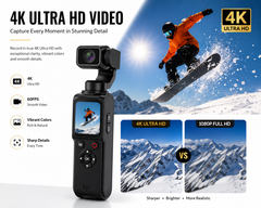 AUSHA 4K Smart Vlog Camera with AI Tracking & Handheld Gimbal