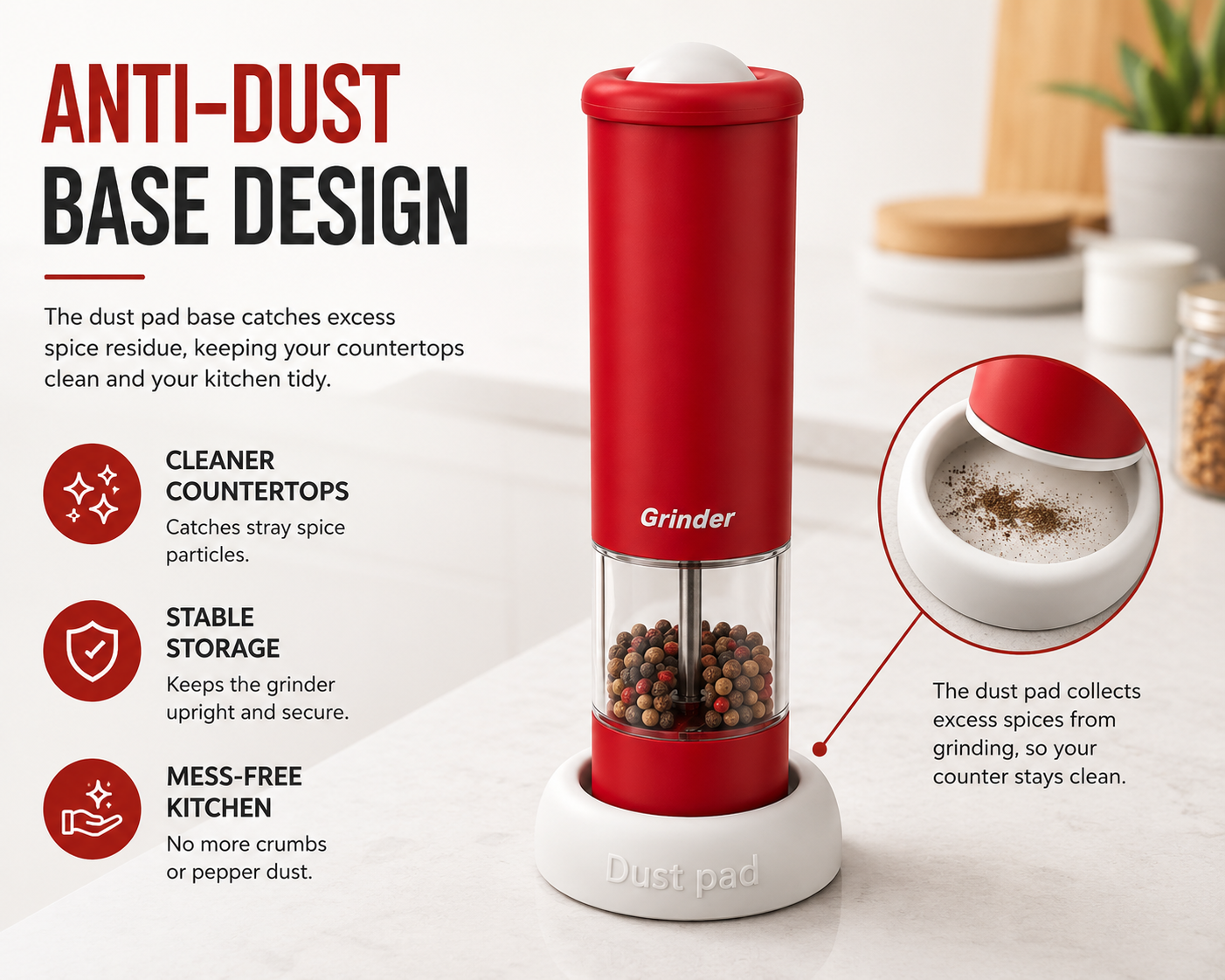 AUSHA Automatic Electric Salt & Pepper Grinder