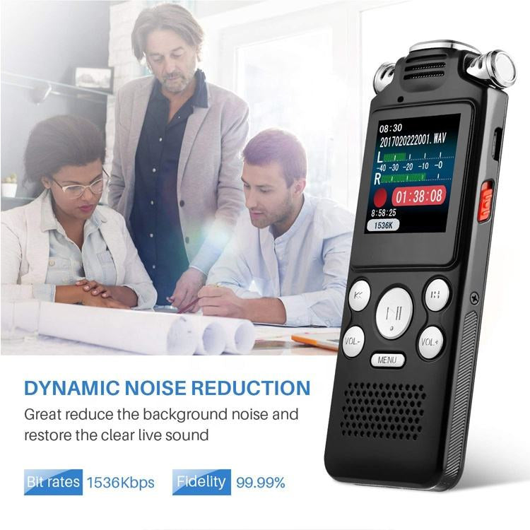 Digital Audio Recorder- with 3 Microphones & 128GB Memory