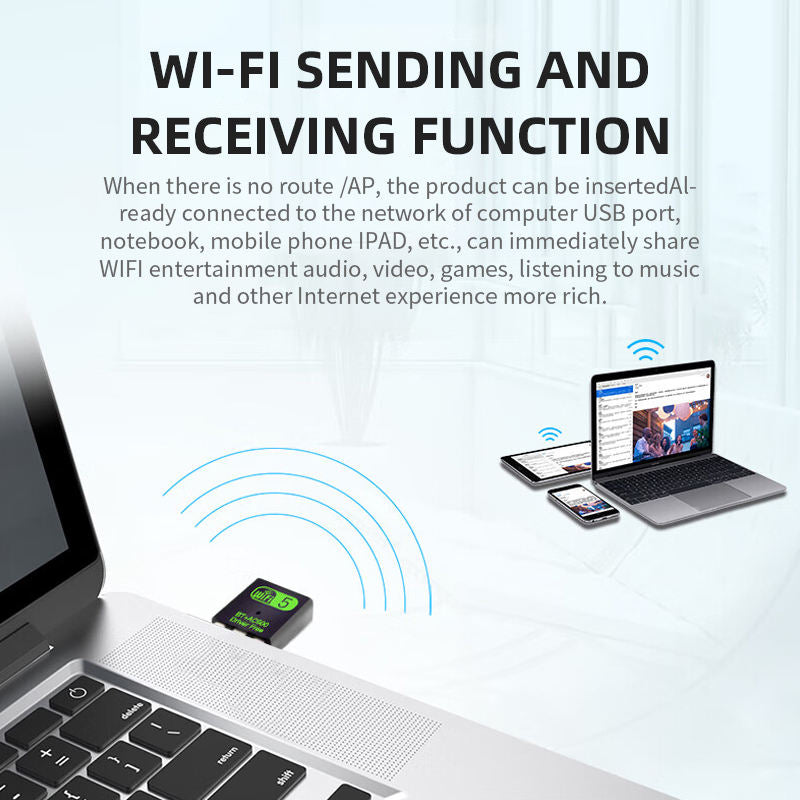 Dual Band 2-IN-1 Bluetooth-Wi-Fi for Windows