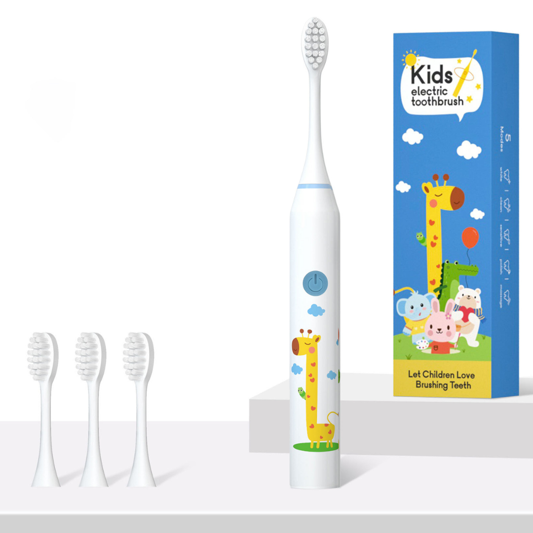 Kids Electric Toothbrush with 3 Extra Heads