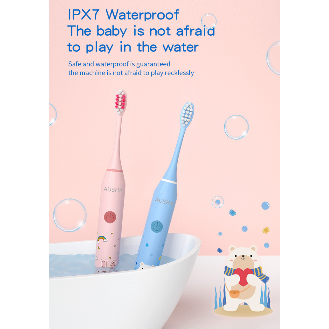 Kids Electric Toothbrush with 3 Extra Heads