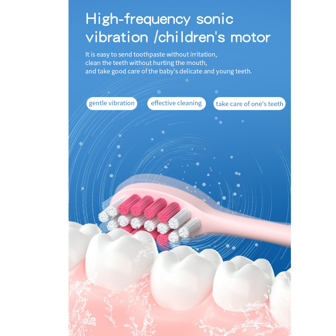 Kids Electric Toothbrush with 3 Extra Heads