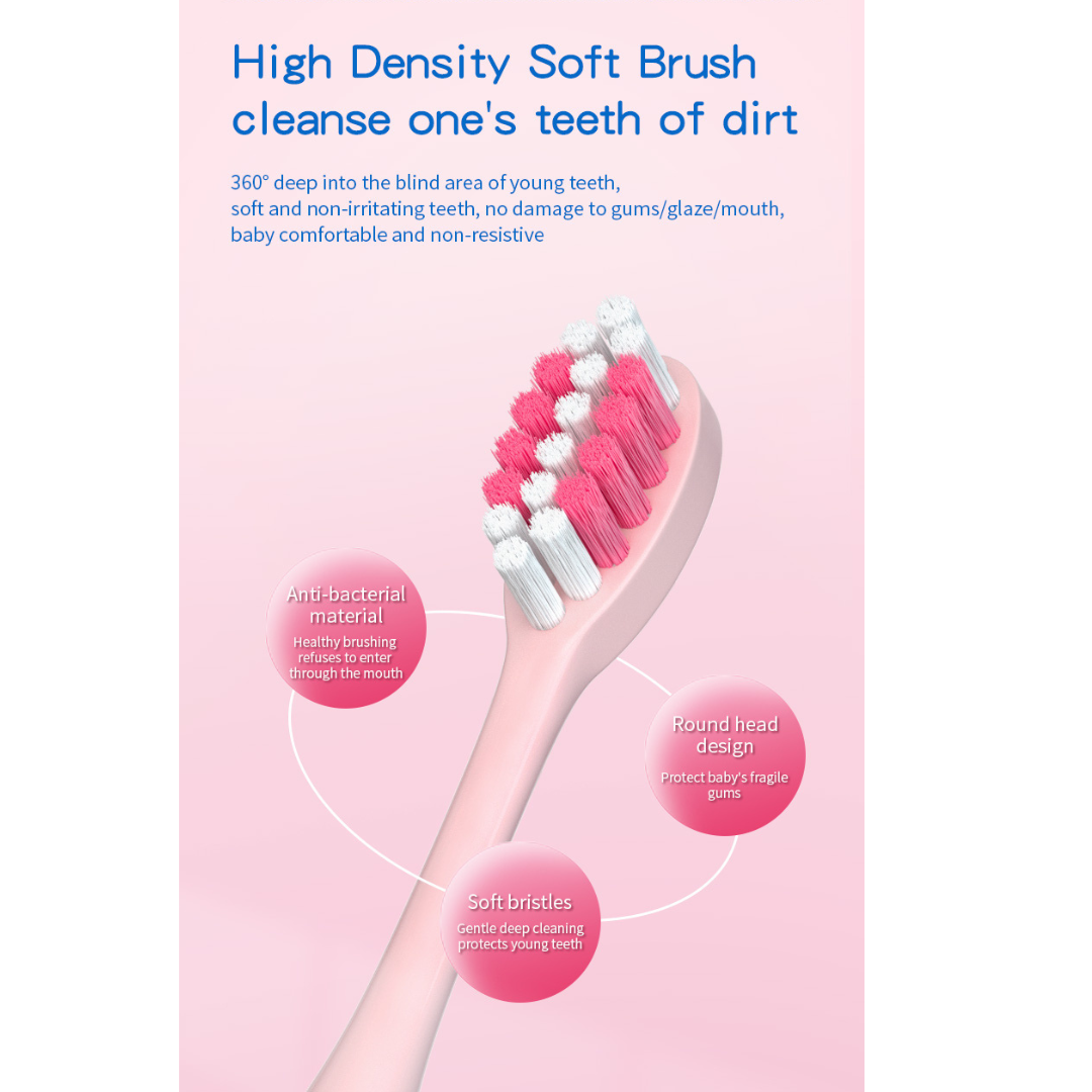 Kids Electric Toothbrush with 3 Extra Heads