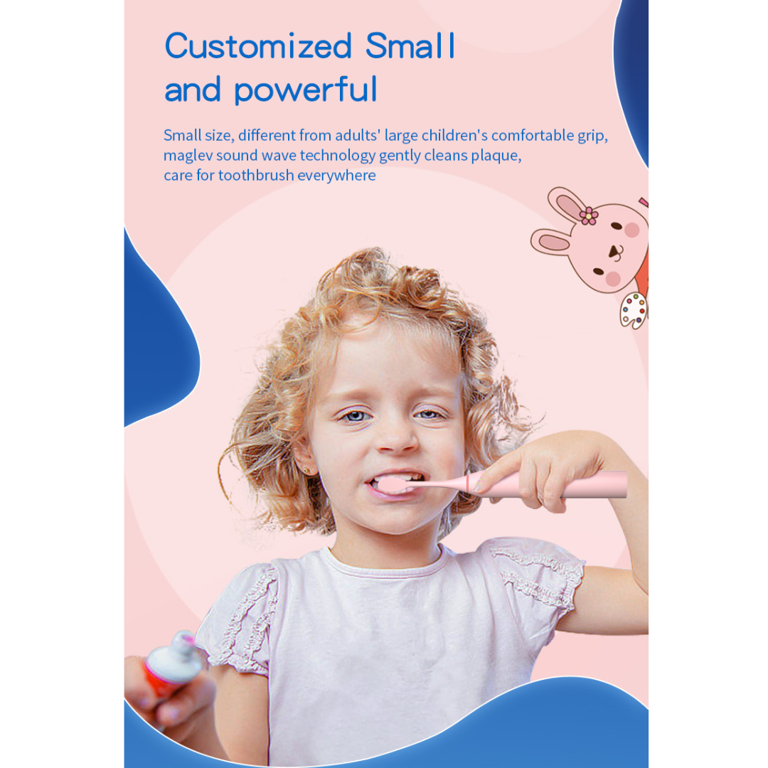 Kids Electric Toothbrush with 3 Extra Heads