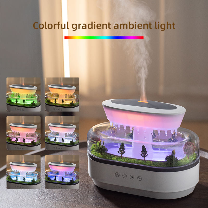 Raindrop Forest Aroma Diffuser with White Noise & RGB Light
