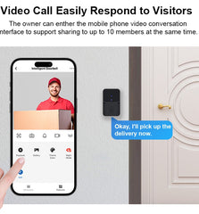 Wireless WiFi Video Doorbell Camera with Music Bell