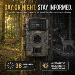 AUSHA Full HD Trail Camera- IP66 Waterproof for Wildlife Monitoring