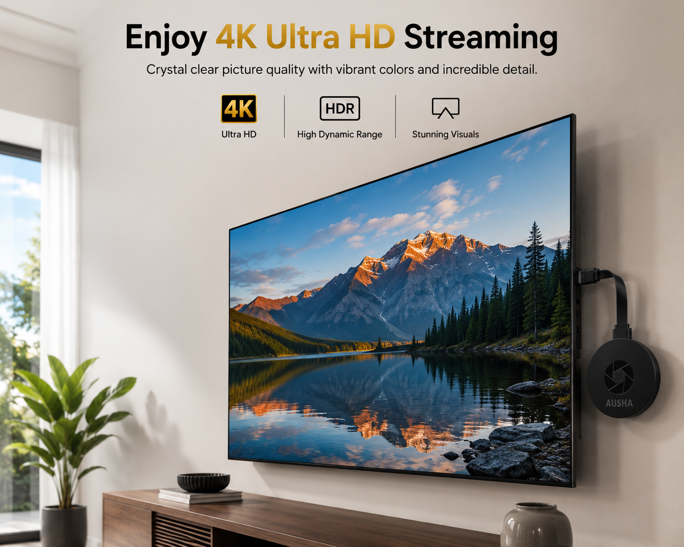 AUSHA 4K Wireless Display HDMI Casting Dongle