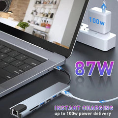 8 in 1 USB C Extension Hub