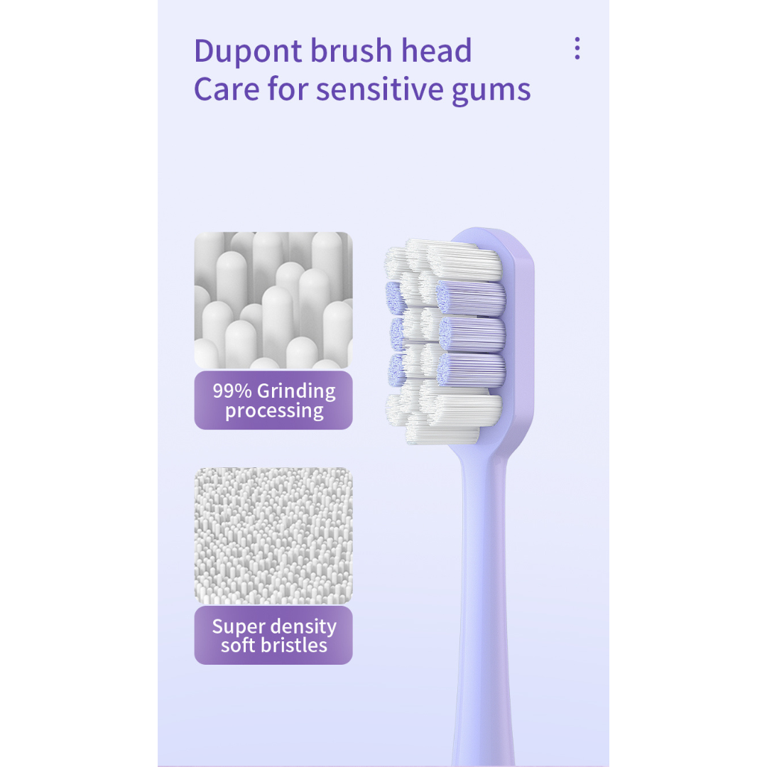 Sonic Electric Toothbrush (3 Brush Heads, 5 Modes, Wireless Charging)