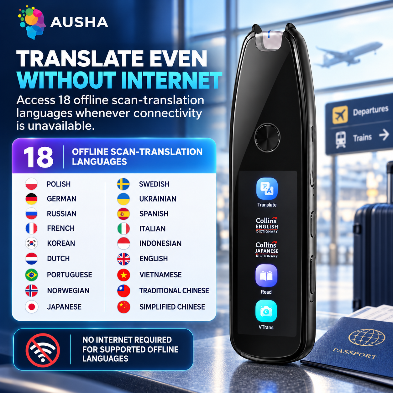 AUSHA AI Smart Translation Pen