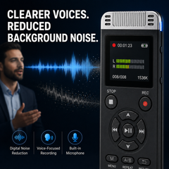 AUSHA Digital Voice Recorder-32GB Storage & 80 Hours Battery Life