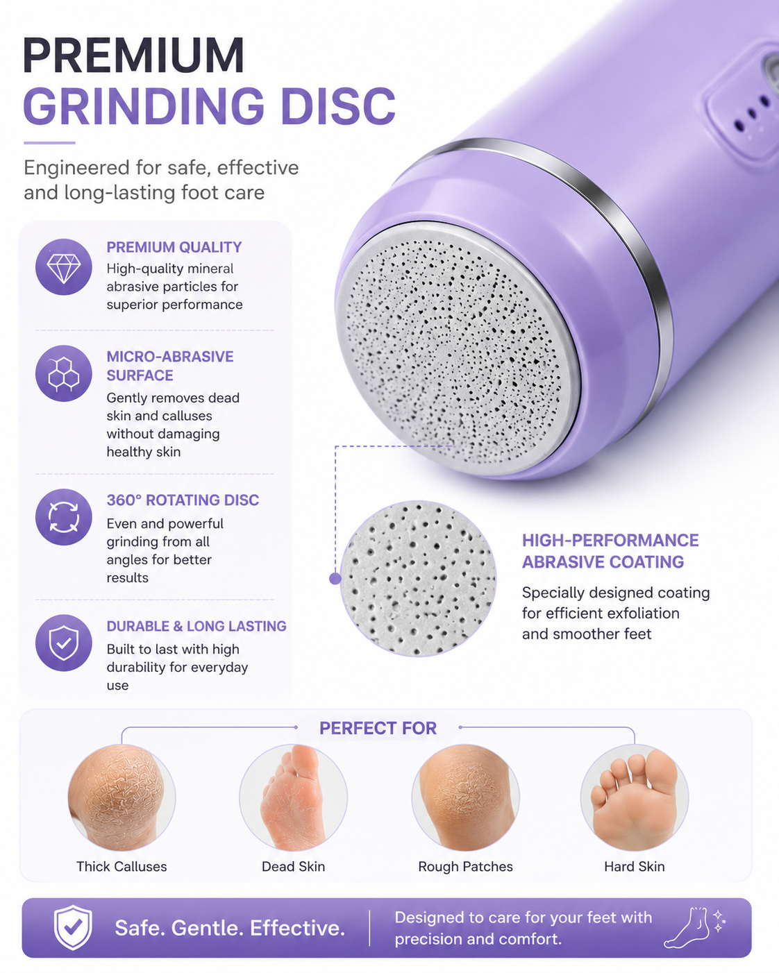 AUSHA Rechargeable Electric Foot Callus Remover