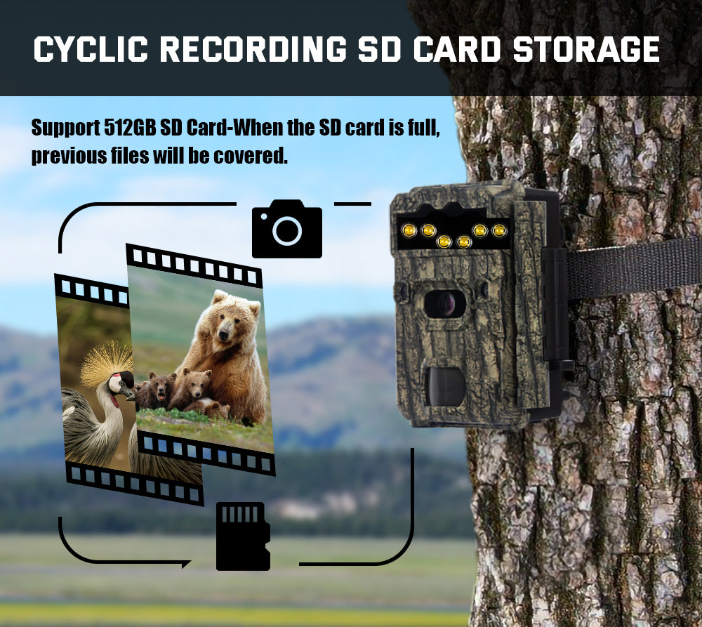 4K Trail Camera with White Flash (Model T8 White Flash)