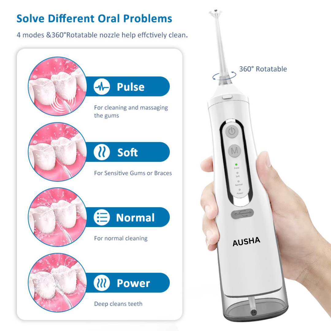 AUSHA Cordless Electric Dental Flosser for Teeth
