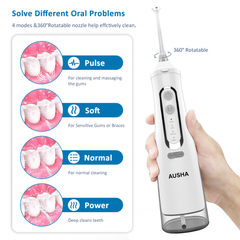 AUSHA Cordless Electric Dental Flosser for Teeth