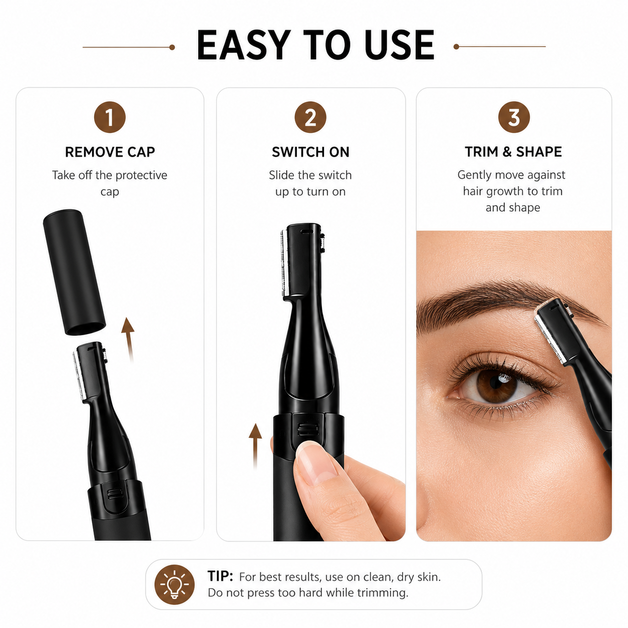 AUSHA Precision Eyebrow Trimmer for Women