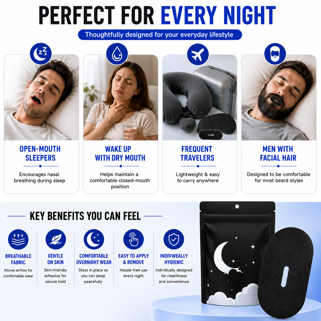 AUSHA Anti Snoring Mouth Tape