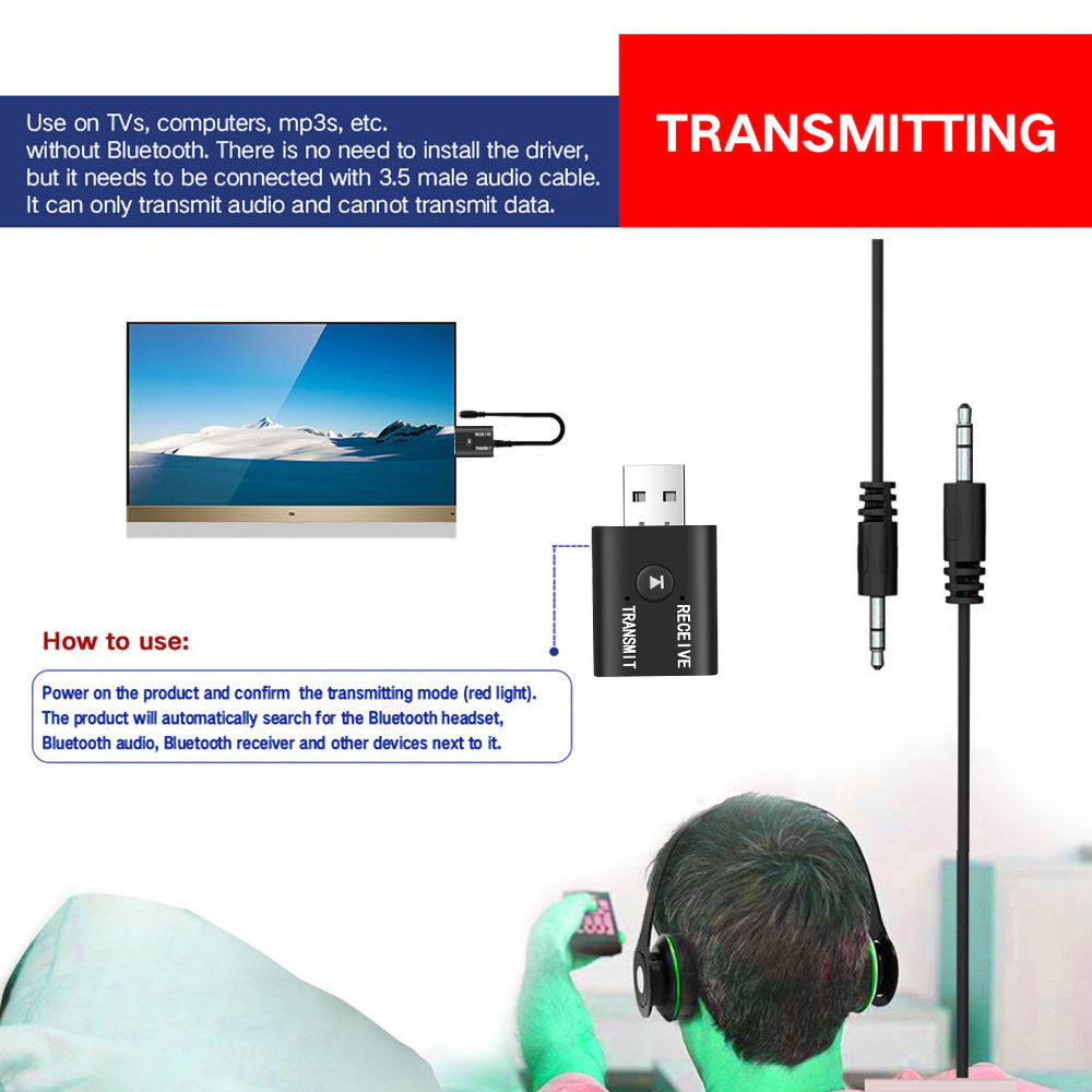 USB Bluetooth Music Transmitter Receiver